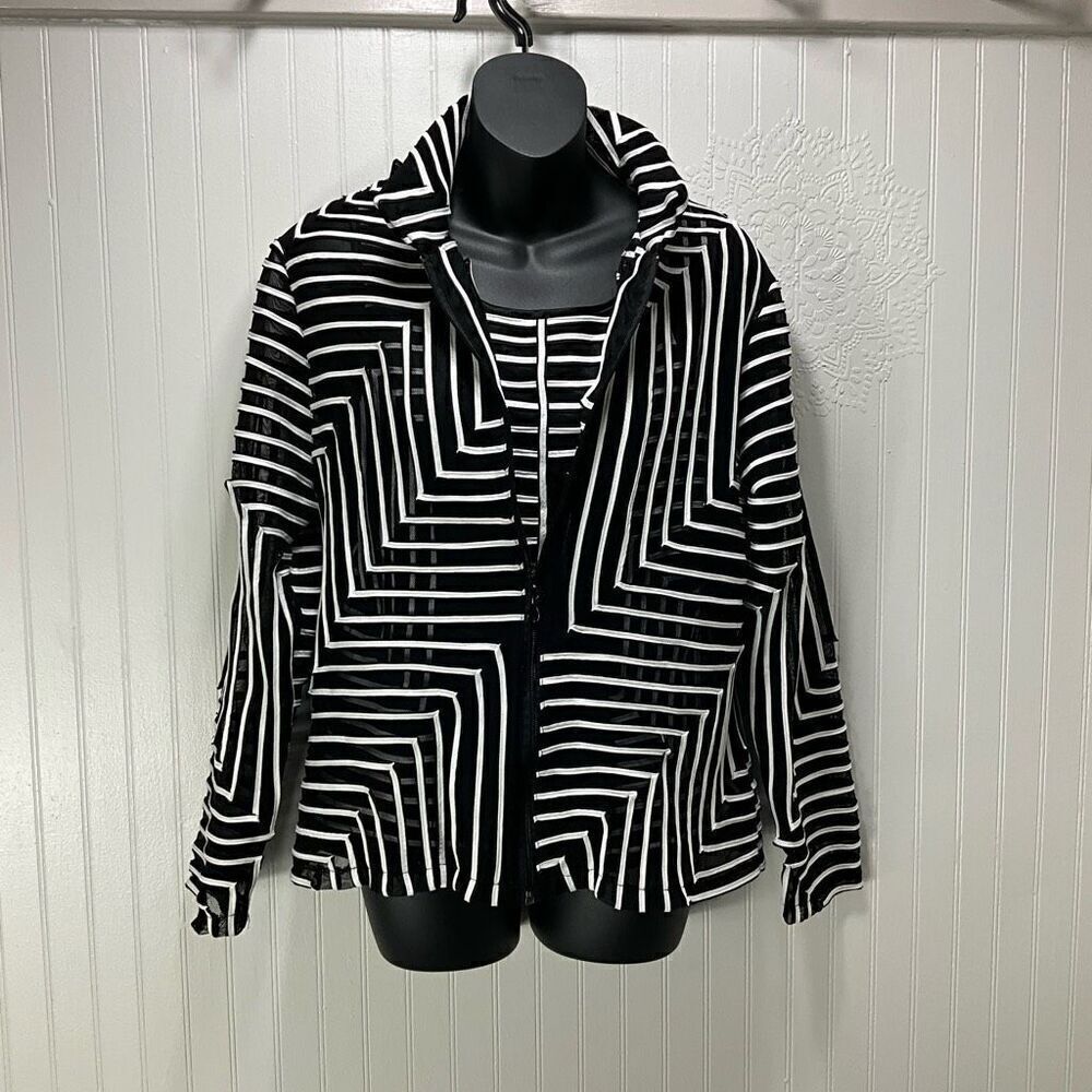 DAMEE, INC 2 Piece Sheer Blouse and Jacket Set